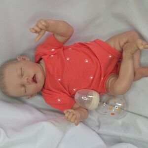 Realistic Reborn Baby Doll Babeside Vinyl Limbs Cloth Body Lifelike 17"